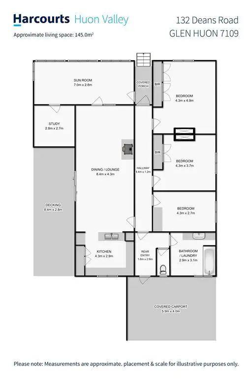 Floorplan of Homely house listing, 132 Deans Road, Glen Huon TAS 7109