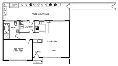 Floorplan of Homely unit listing, 2/18 Ann Street, Campbelltown SA 5074
