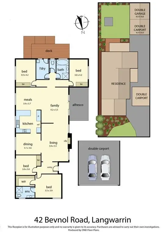 Floorplan of Homely house listing, 42 Bevnol Road, Langwarrin VIC 3910