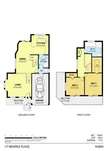 Floorplan of Homely townhouse listing, 1/7 Meares Place, Kiama NSW 2533