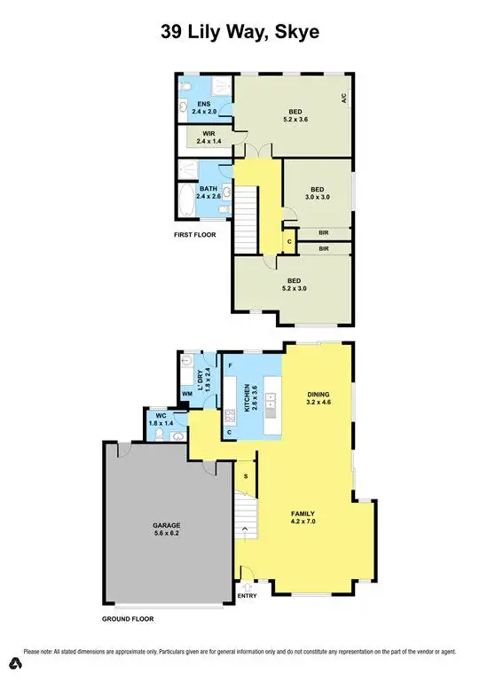 Floorplan of Homely house listing, 39 Lily Way, Skye VIC 3977