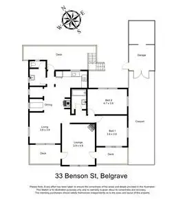 Floorplan of Homely house listing, 33 Benson Street, Belgrave VIC 3160