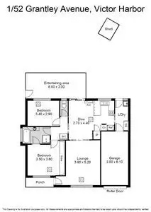 Floorplan of Homely unit listing, 1/52 Grantley Avenue, Victor Harbor SA 5211