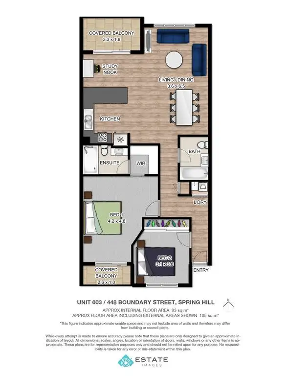 Floorplan of Homely apartment listing, 603/448 Boundary Street, Spring Hill QLD 4000