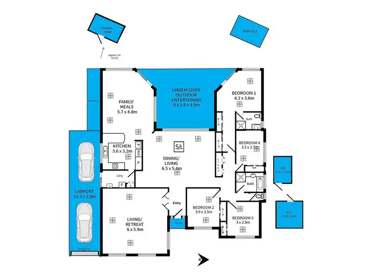 Floorplan of Homely house listing, 14 Bushland Drive, Aberfoyle Park SA 5159