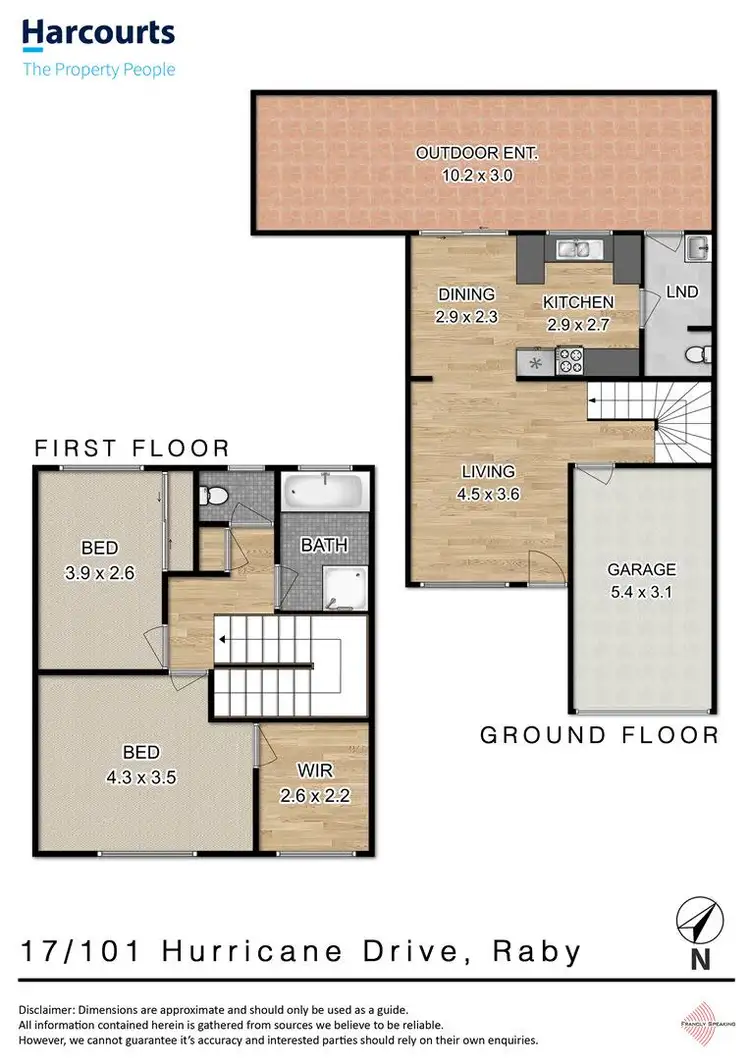 Floorplan of Homely townhouse listing, 17/101 Hurricane Drive, Raby NSW 2566