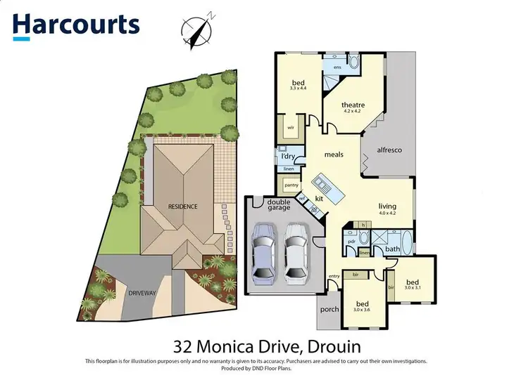 Floorplan of Homely house listing, 32 Monica Drive, Drouin VIC 3818