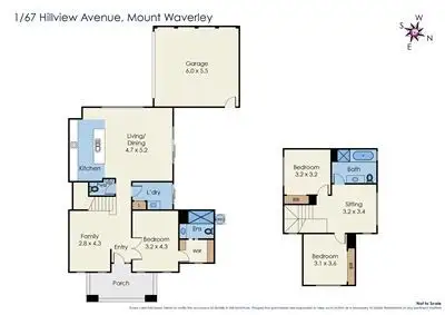 Floorplan of Homely townhouse listing, 1/67 Hillview Avenue, Mount Waverley VIC 3149
