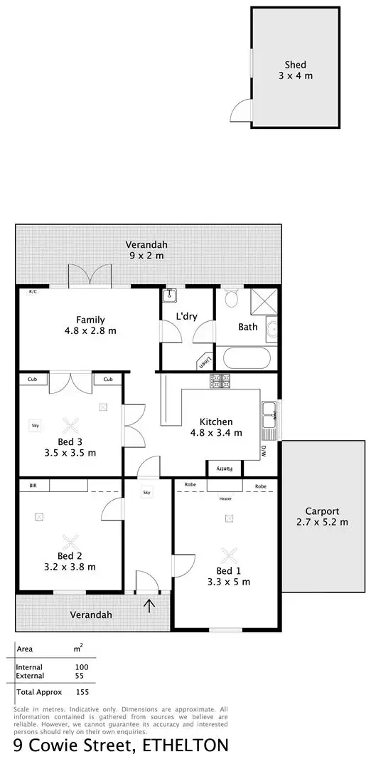 Floorplan of Homely house listing, 9 Cowie Street, Ethelton SA 5015