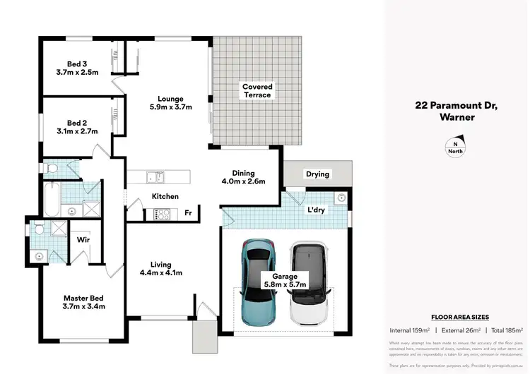 Floorplan of Homely house listing, 22 Paramount Drive, Warner QLD 4500