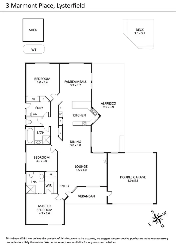 Floorplan of Homely house listing, 3 Marmont Place, Lysterfield VIC 3156
