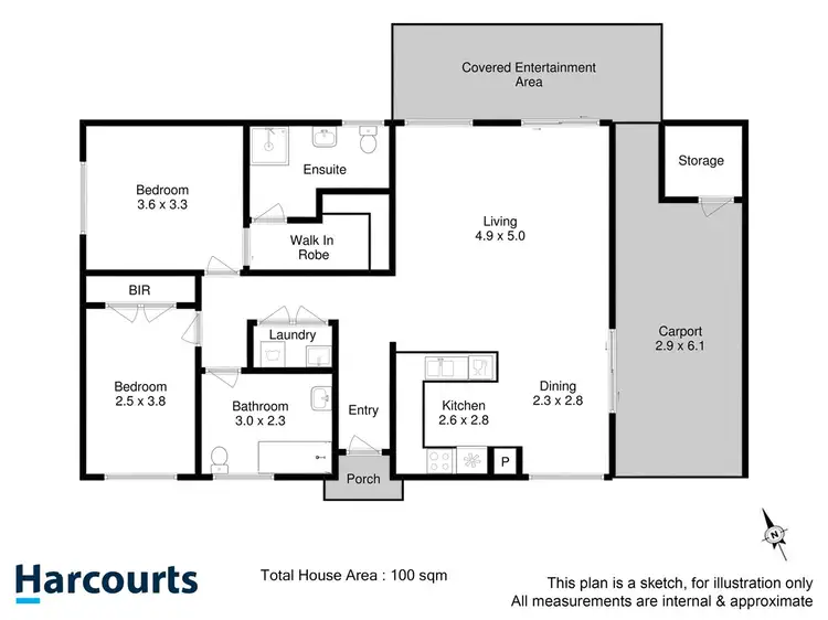 Floorplan of Homely villa listing, 4/97 Main Street, Huonville TAS 7109