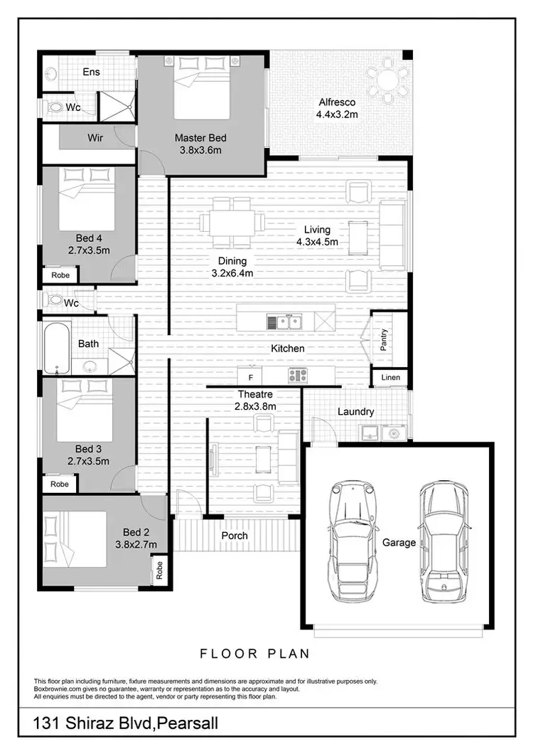 Floorplan of Homely house listing, 131 Shiraz Boulevard, Pearsall WA 6065