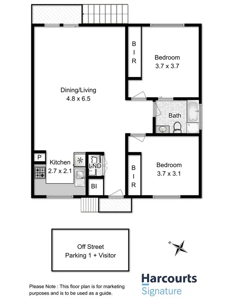 Floorplan of Homely unit listing, 1/7b Tavistock Road, Austins Ferry TAS 7011
