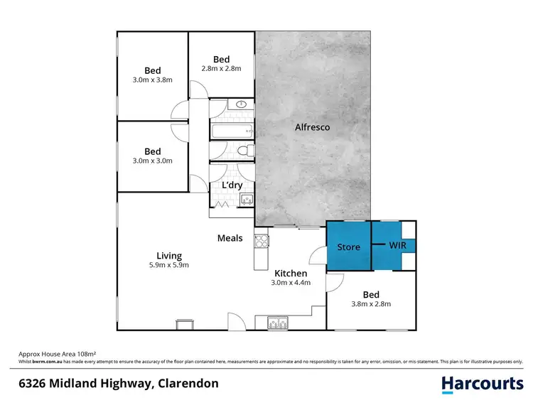 Floorplan of Homely house listing, 6326 Midland Highway, Clarendon VIC 3352
