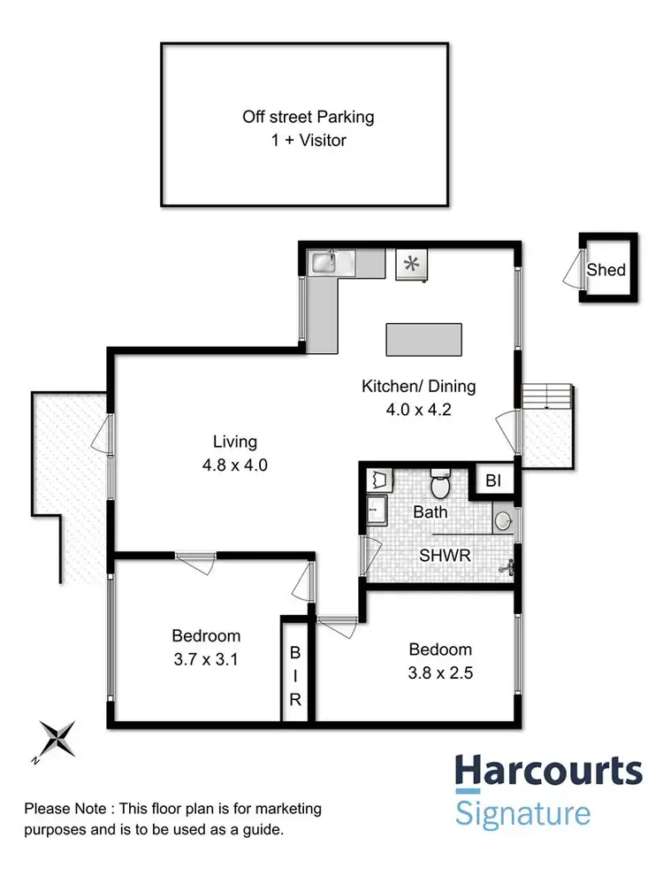 Floorplan of Homely unit listing, 9/169 Risdon Road, Lutana TAS 7009