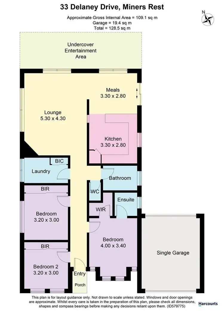 Floorplan of Homely house listing, 33 Delaney Drive, Miners Rest VIC 3352