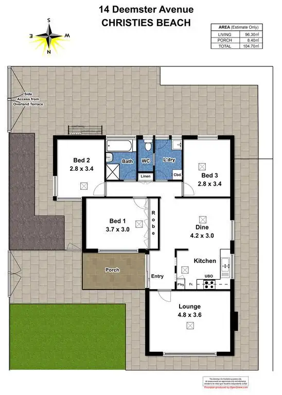 Floorplan of Homely house listing, 14 Deemster Avenue, Christies Beach SA 5165