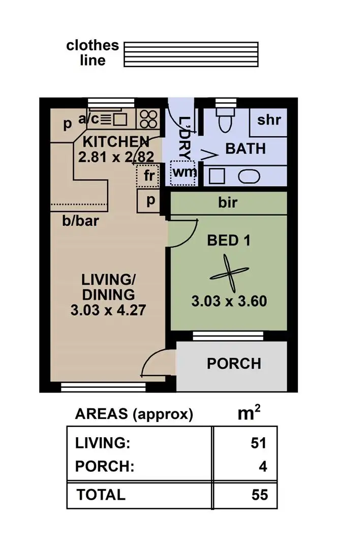 Floorplan of Homely unit listing, 12/61 Marlborough Street, Malvern SA 5061