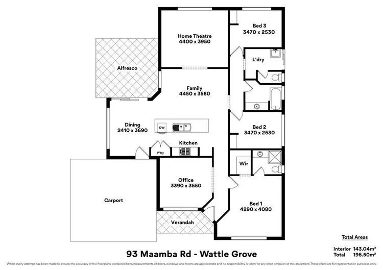 Floorplan of Homely house listing, 93 Maamba Road, Wattle Grove WA 6107