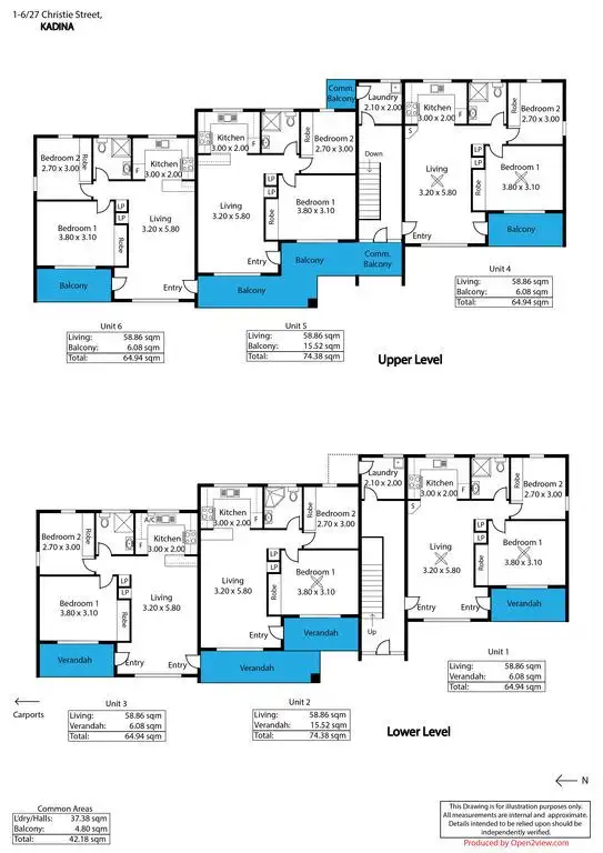 Floorplan of Homely block of units listing, 1-6/27 Christie Street, Kadina SA 5554