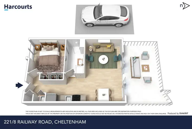 Floorplan of Homely apartment listing, 221/8 Railway Road, Cheltenham VIC 3192