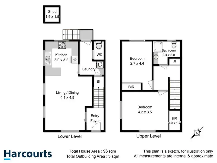 Floorplan of Homely house listing, 2/5 Alwyn Road, Lenah Valley TAS 7008