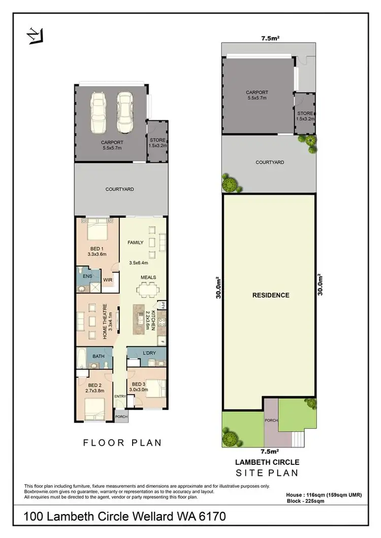 Floorplan of Homely house listing, 100 Lambeth Circle, Wellard WA 6170