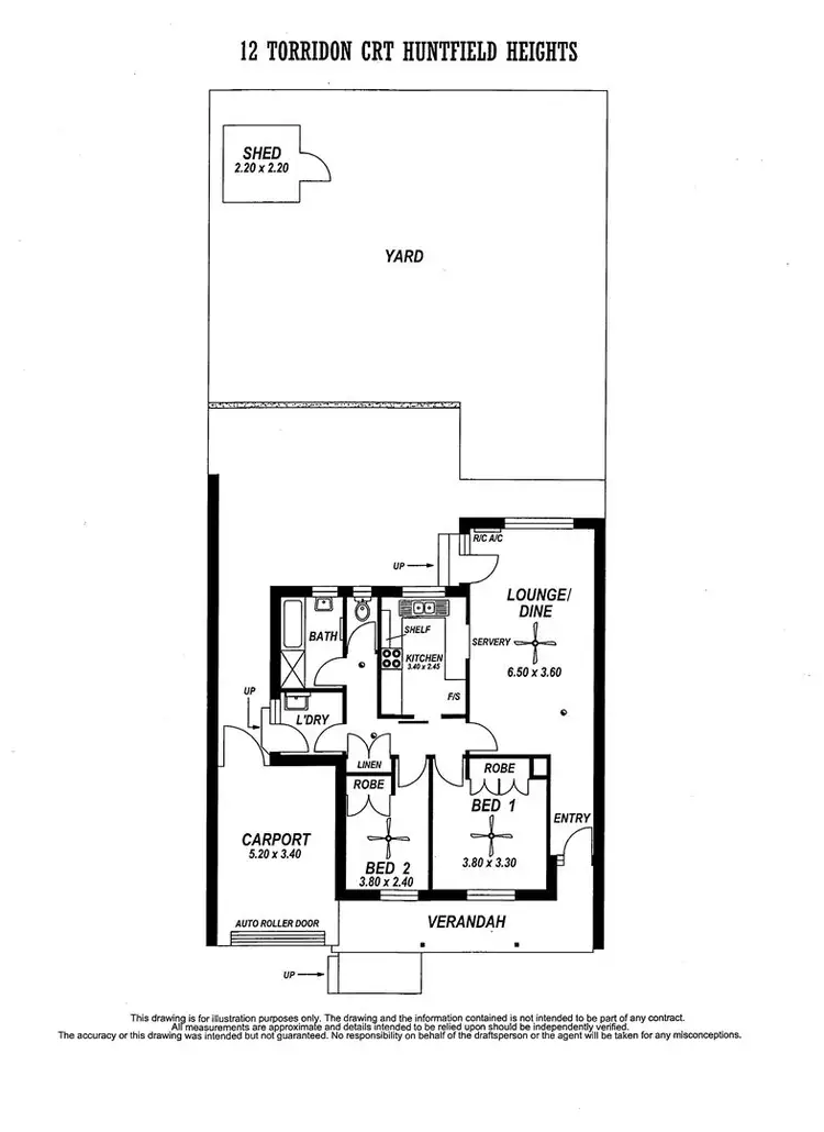 Floorplan of Homely semi-detached listing, 12 Torridon Court, Huntfield Heights SA 5163