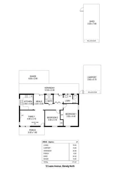 Floorplan of Homely house listing, 12 Leane Avenue, Glenelg North SA 5045