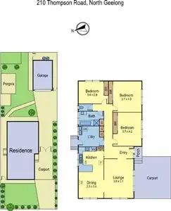 Floorplan of Homely house listing, 210 Thompson Road, North Geelong VIC