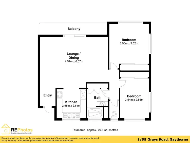 Floorplan of Homely unit listing, 1/55 Grays Road, Gaythorne QLD 4051