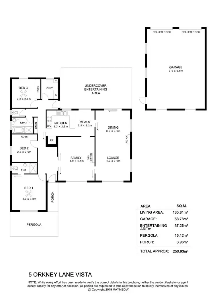 Floorplan of Homely house listing, 3-5 David Street, Vista SA 5091