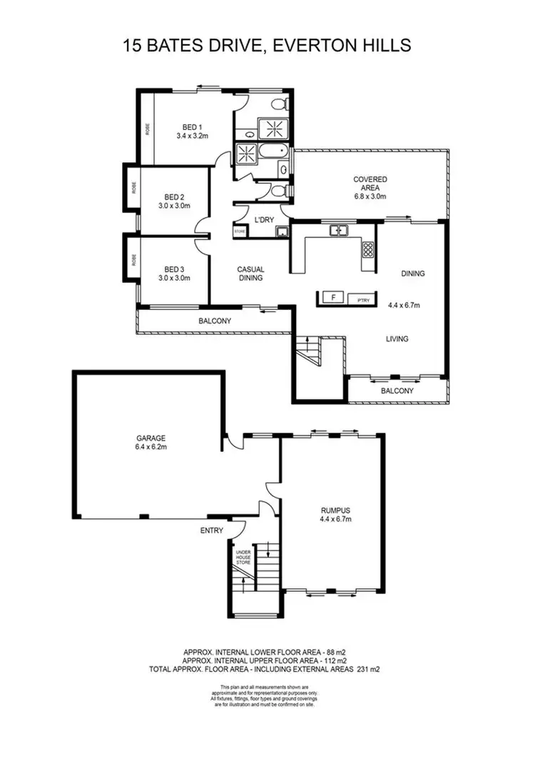 Floorplan of Homely house listing, 15 Bates Drive, Everton Hills QLD 4053