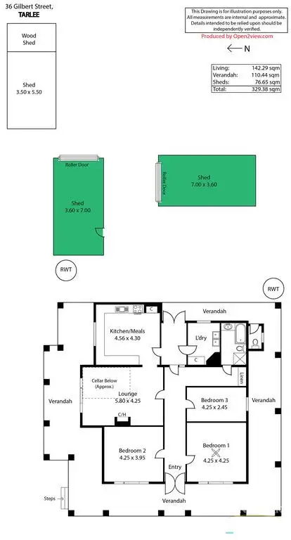 Floorplan of Homely house listing, 36 Gilbert Street, Tarlee SA 5411