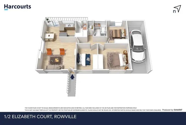 Floorplan of Homely unit listing, 1/2 Elizabeth Court, Rowville VIC 3178