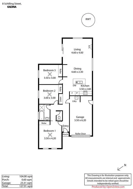 Floorplan of Homely house listing, 8 Schilling street, Kadina SA 5554