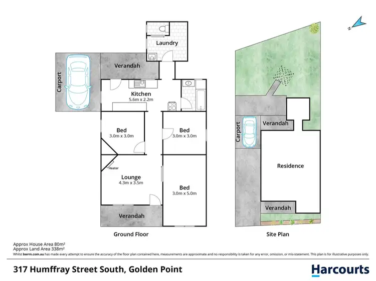 Floorplan of Homely house listing, 317 Humffray Street South, Golden Point VIC 3350