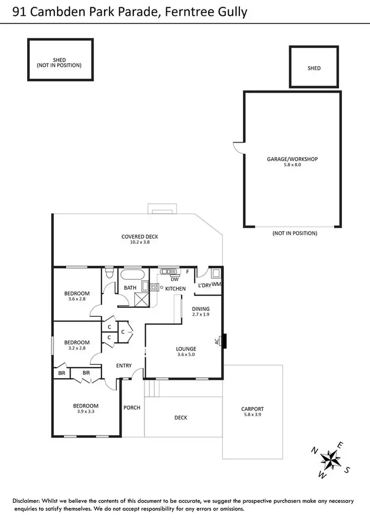 Floorplan of Homely house listing, 91 Cambden Park Parade, Ferntree Gully VIC 3156