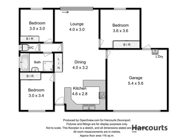Floorplan of Homely unit listing, 1/45 Stanley Street, Latrobe TAS 7307