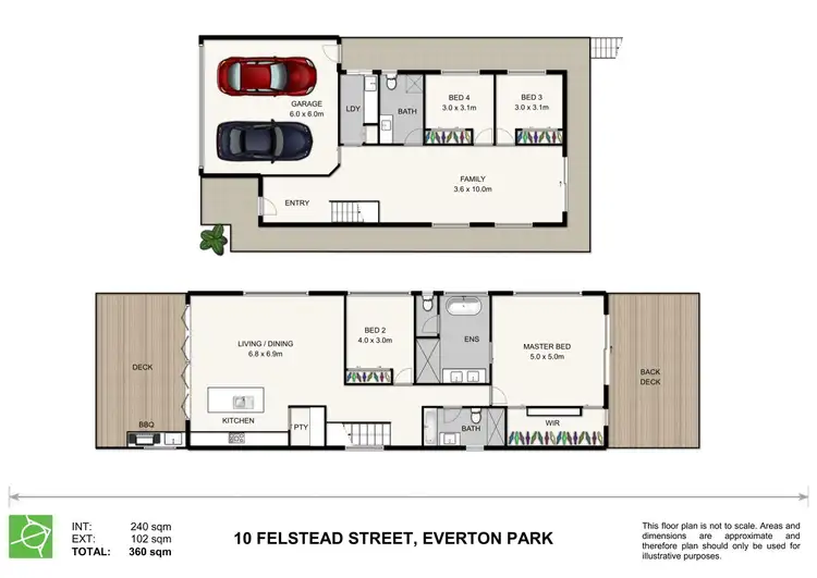 Floorplan of Homely house listing, 10 Felstead Street, Everton Park QLD 4053