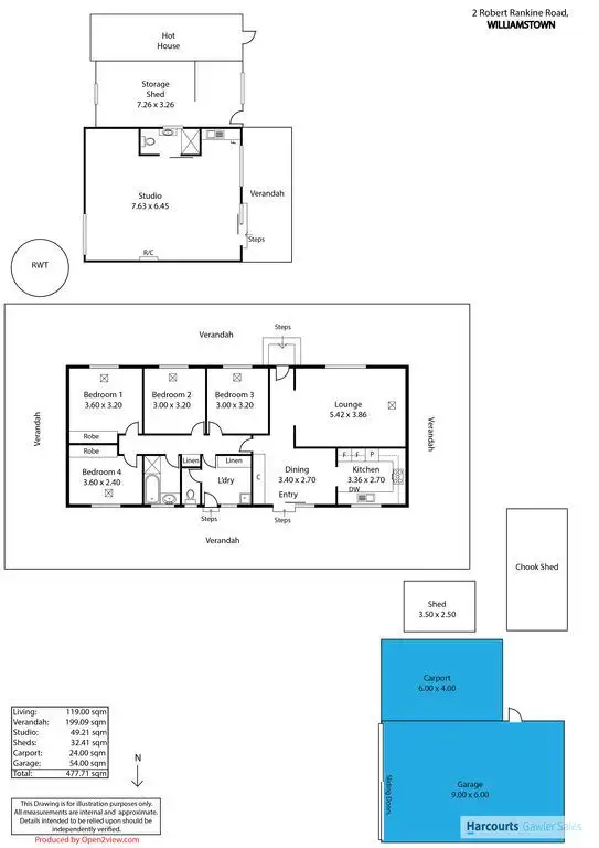 Floorplan of Homely house listing, 2 Robert Rankine Road, Williamstown SA 5351