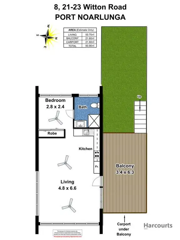 Floorplan of Homely unit listing, 8/21-23 Witton Road, Port Noarlunga SA 5167