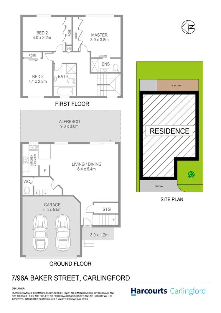 Floorplan of Homely townhouse listing, 7/96A Baker Street, Carlingford NSW 2118