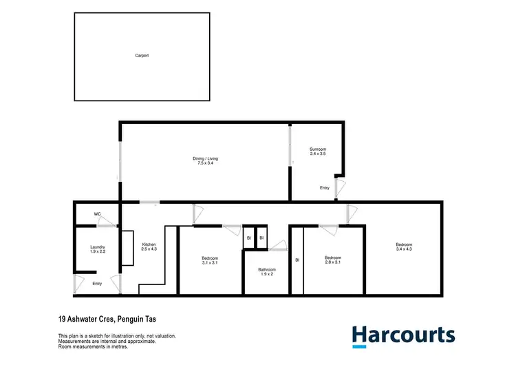 Floorplan of Homely house listing, 19 Ashwater Cres, Penguin TAS 7316