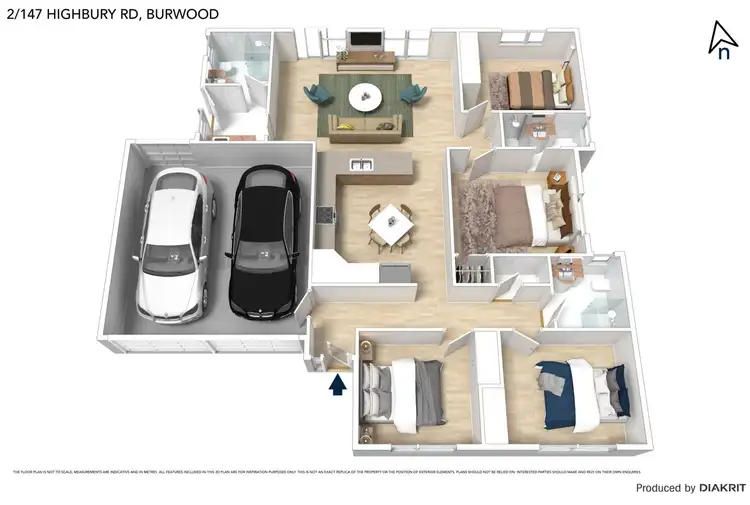 Floorplan of Homely townhouse listing, 2/147 Highbury Road, Burwood VIC 3125