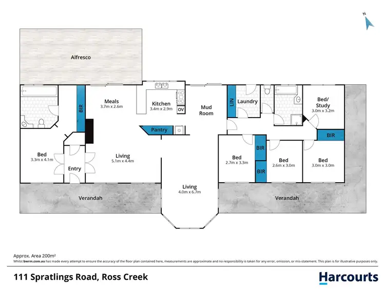 Floorplan of Homely house listing, 111 Spratlings Road, Ross Creek VIC 3351