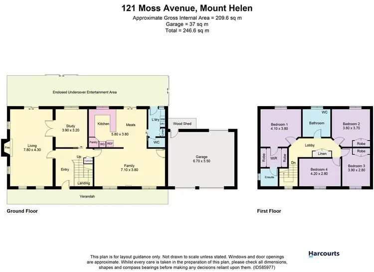 Floorplan of Homely house listing, 121 Moss Avenue, Mount Helen VIC 3350