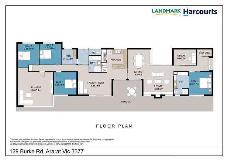 Floorplan of Homely house listing, 129 Burke Road, Ararat VIC 3377