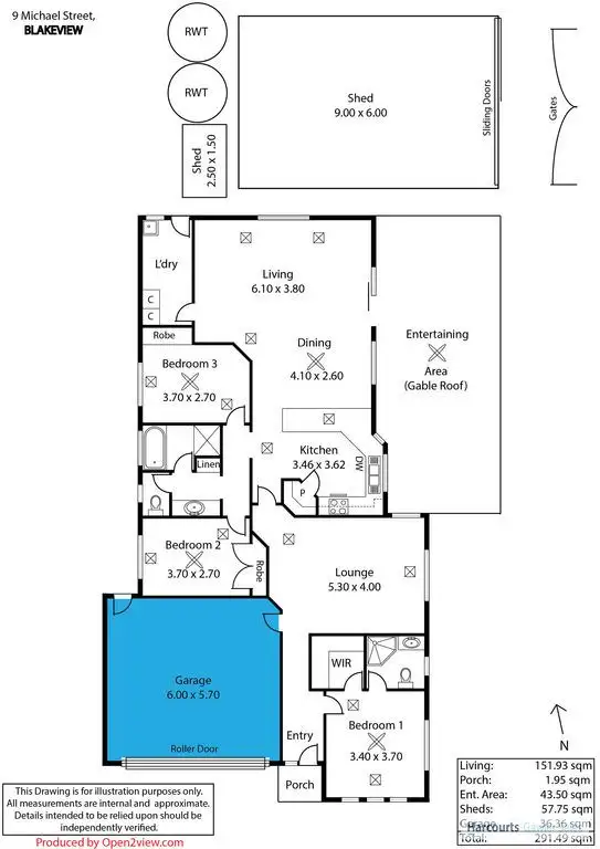 Floorplan of Homely house listing, 9 Michael Street, Blakeview SA 5114